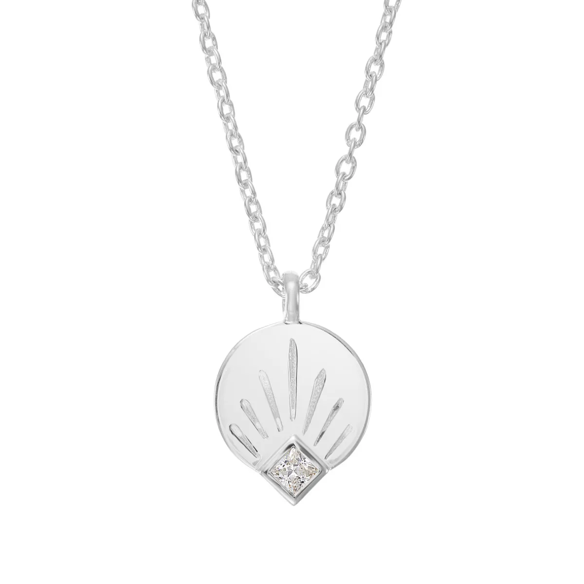 Tomfoolery AURA Princes Cut Gem Silver Pendant Online