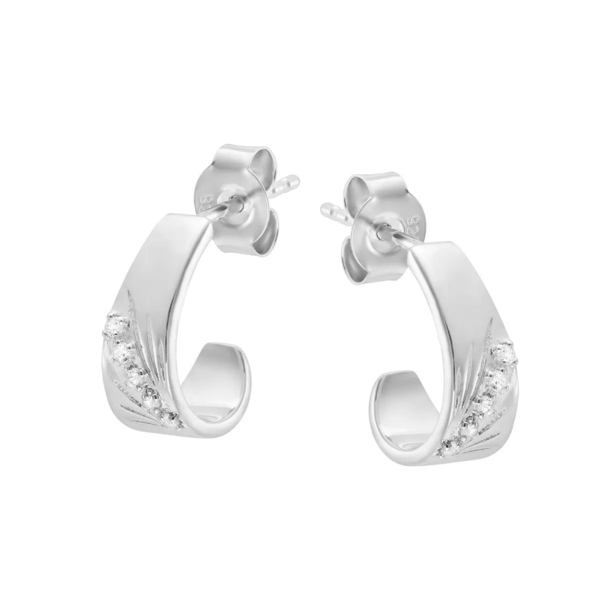 Tomfoolery AURA Silver Ray Hoops Outlet