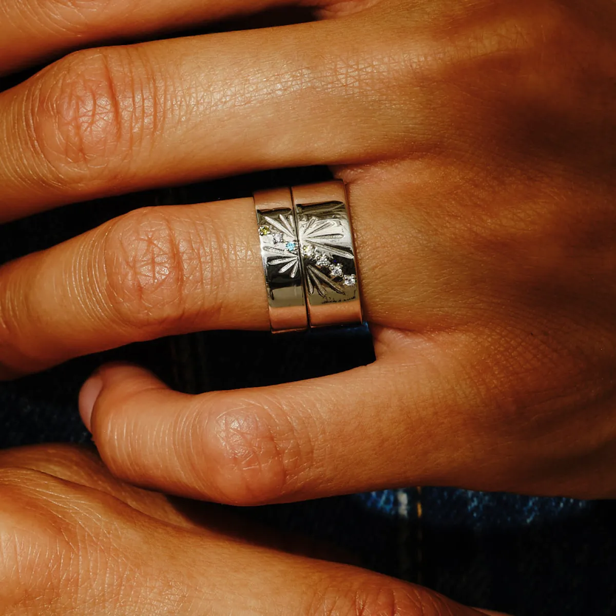 Tomfoolery AURA Silver Ray 5mm Band Outlet