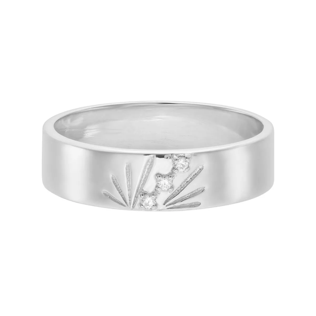 Tomfoolery AURA Silver Ray 5mm Band Outlet