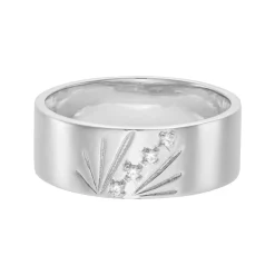 Tomfoolery AURA Silver Ray 7mm Wide Band Hot