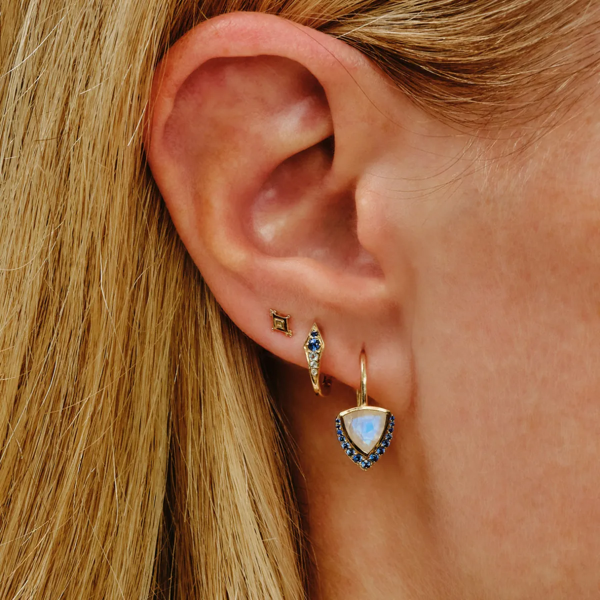 Tomfoolery AZ Gemstone Trillion Drop Earring Discount