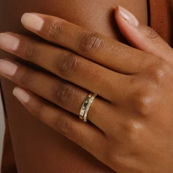 Tomfoolery Baguette and Round Diamond Half Eternity Ring Fashion
