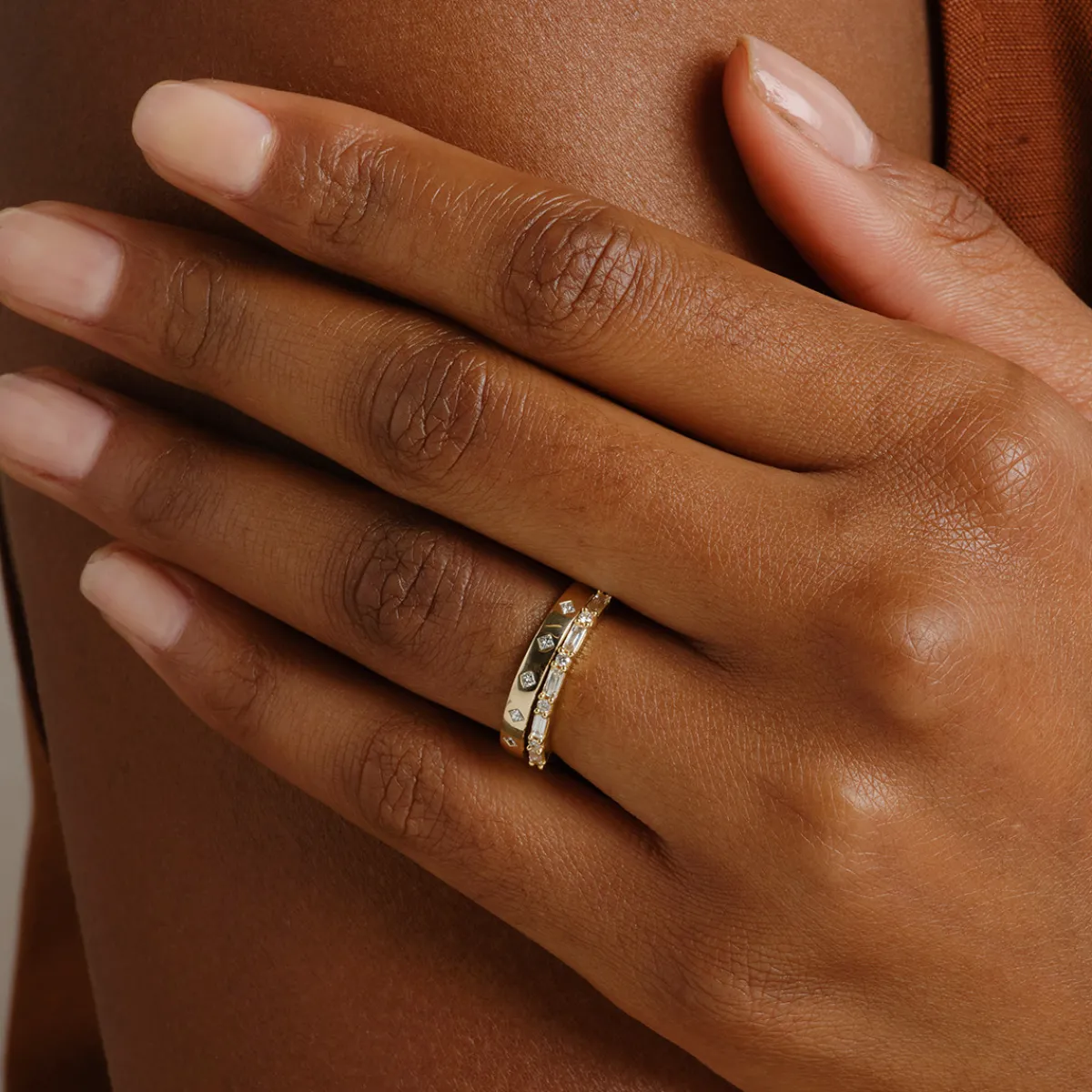 Tomfoolery Baguette and Round Diamond Half Eternity Ring Fashion