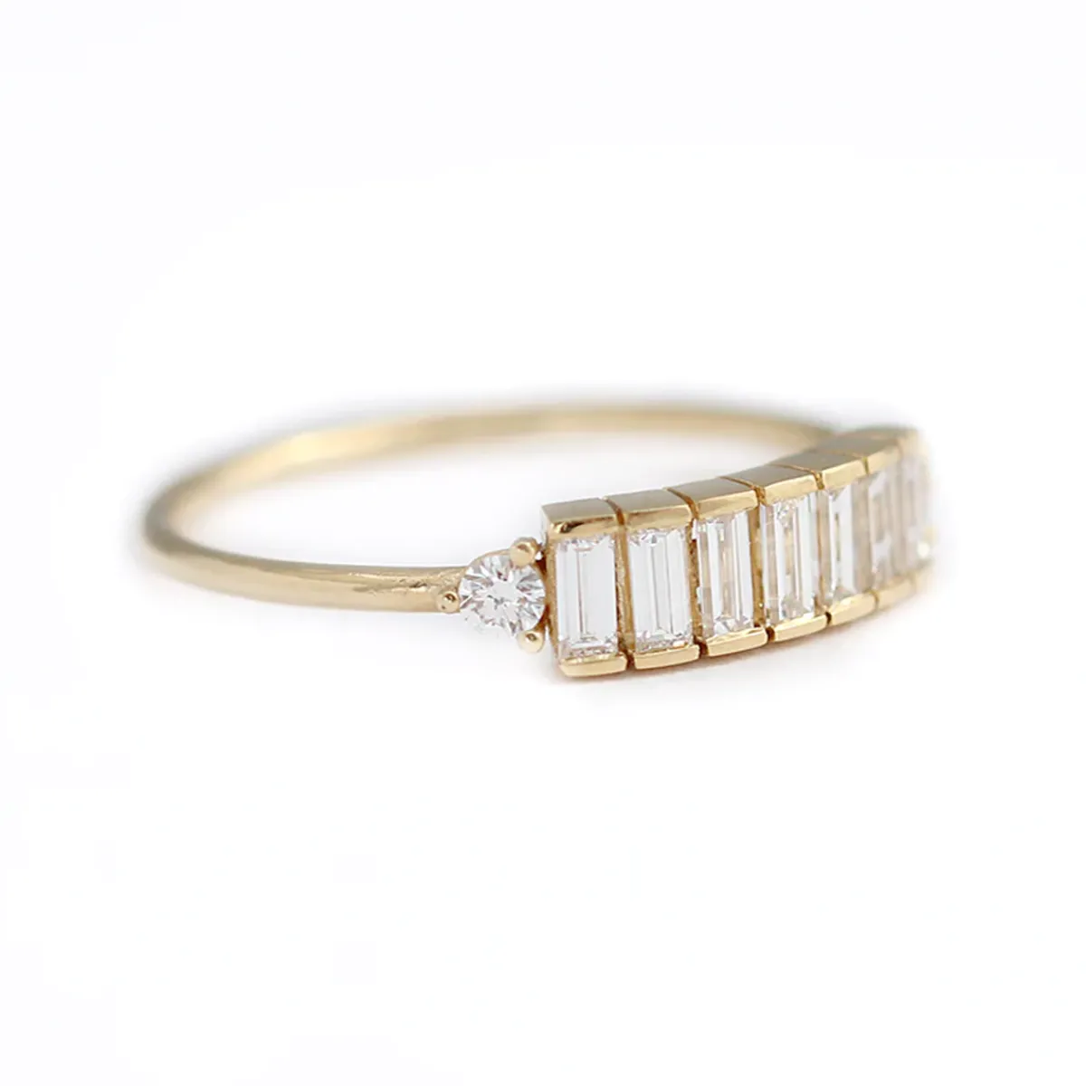 Tomfoolery Baguette Diamond Lineup Ring Online