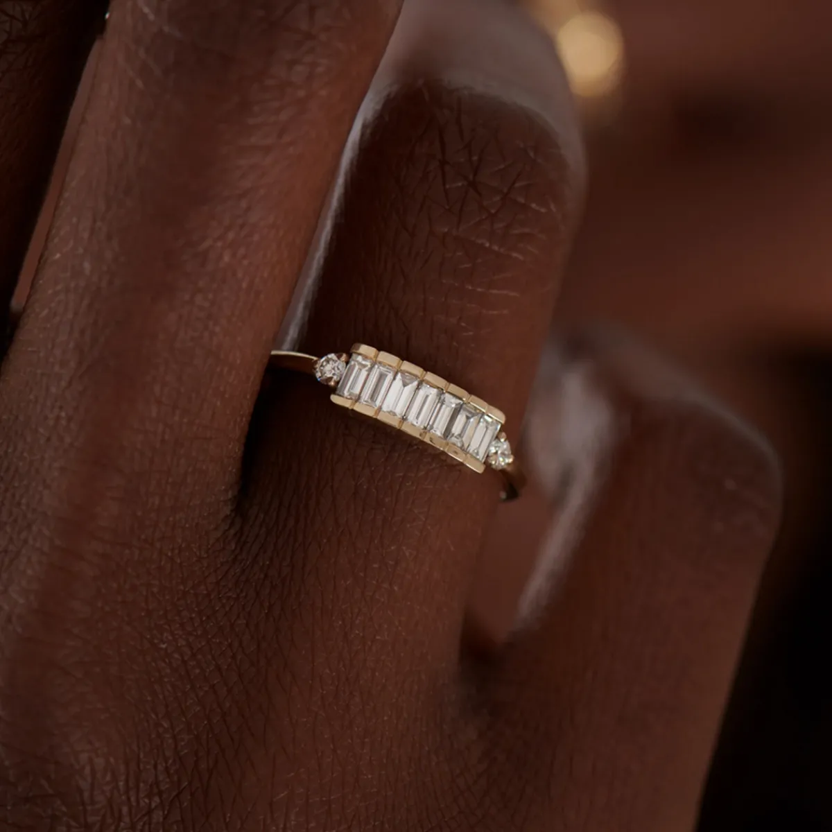 Tomfoolery Baguette Diamond Lineup Ring Online