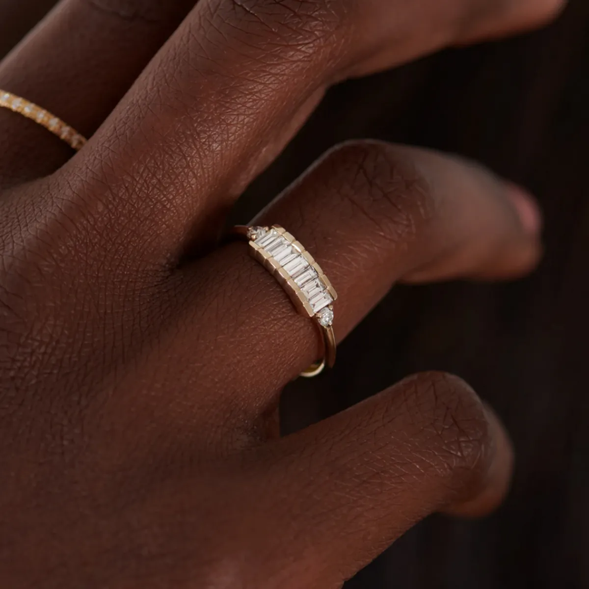 Tomfoolery Baguette Diamond Lineup Ring Online