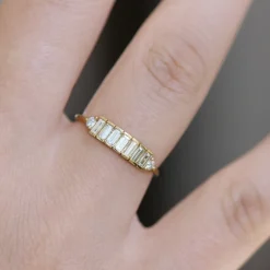 Tomfoolery Baguette Diamond Lineup Ring Online