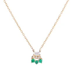 Tomfoolery Baguette Emerald Lace Necklace Outlet