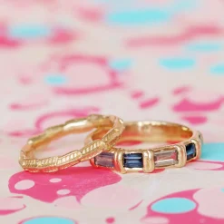 Tomfoolery Baguette Half Hoop Ring Clearance