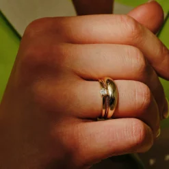 Tomfoolery Balance Diamond Duo Ring Online