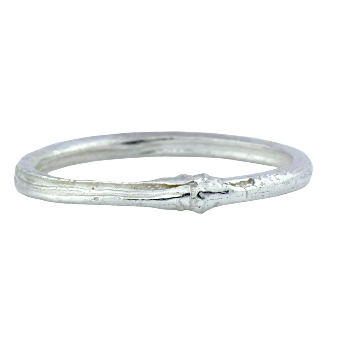 Tomfoolery Bamboo Ring in Silver Online