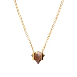 Tomfoolery Band Faceted Kite Brown Diamond Pendant Hot