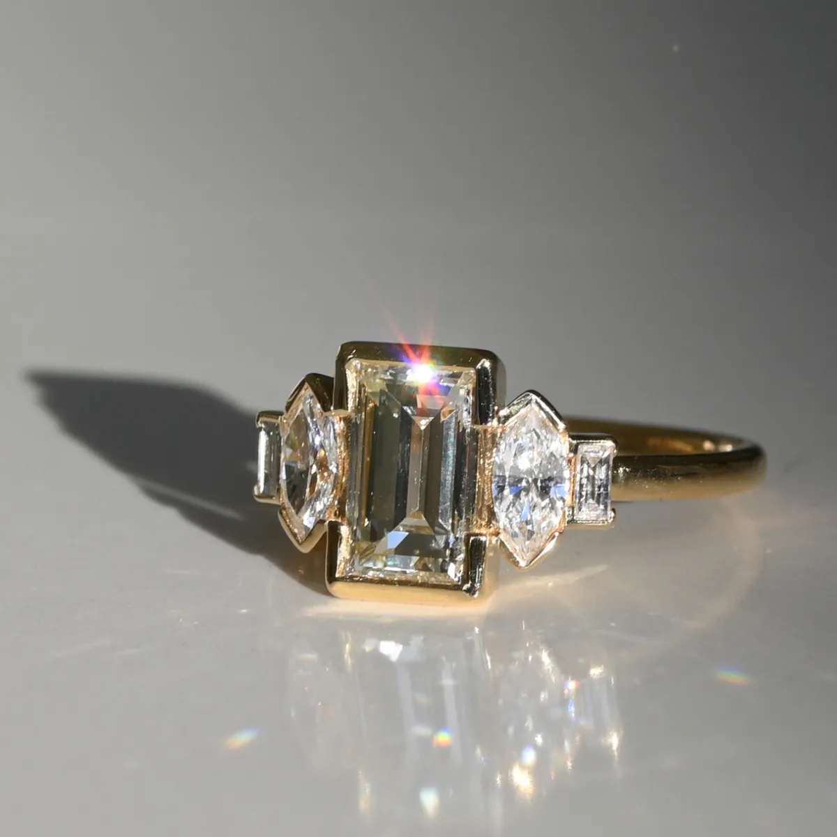 Tomfoolery Basilica Baguette & Marquise Diamond Ring Online
