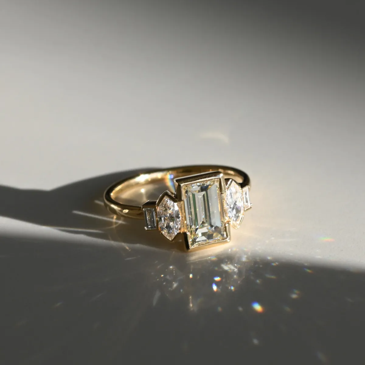 Tomfoolery Basilica Baguette & Marquise Diamond Ring Online