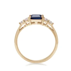Tomfoolery Bea Blue Sapphire Five Stone Ring New