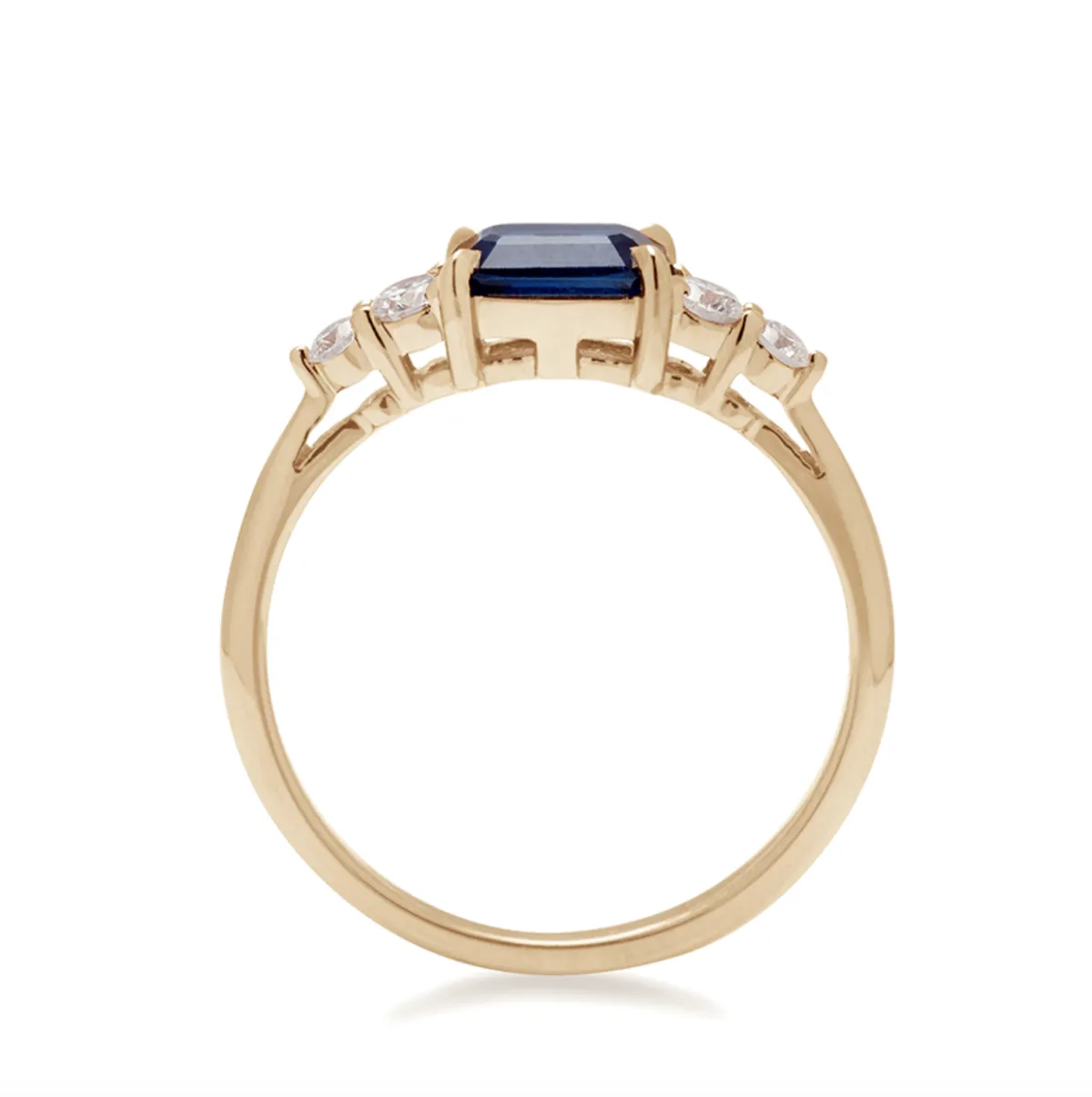 Tomfoolery Bea Blue Sapphire Five Stone Ring New