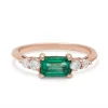 Tomfoolery Bea Emerald Five Stone Ring New