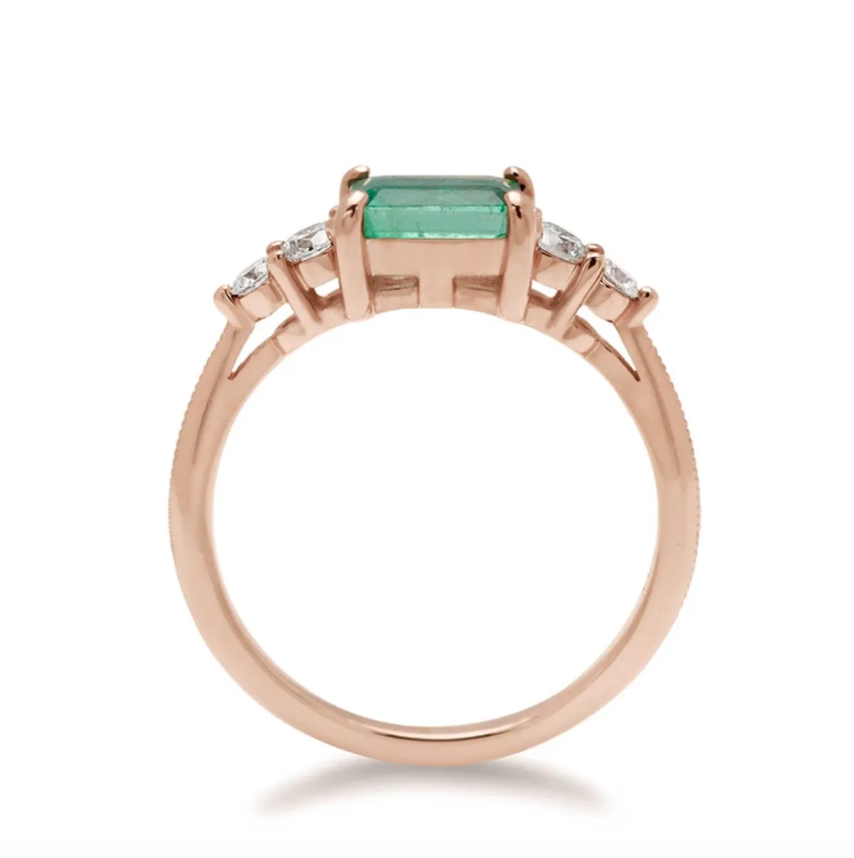 Tomfoolery Bea Emerald Five Stone Ring New