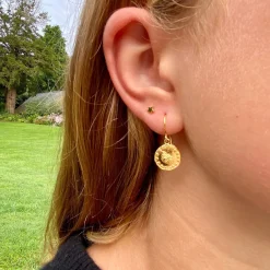 Tomfoolery Bee Coin Earrings in Gold Vermeil Best
