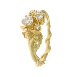 Tomfoolery Beekeeper Three Diamond Trilogy Ring Clearance