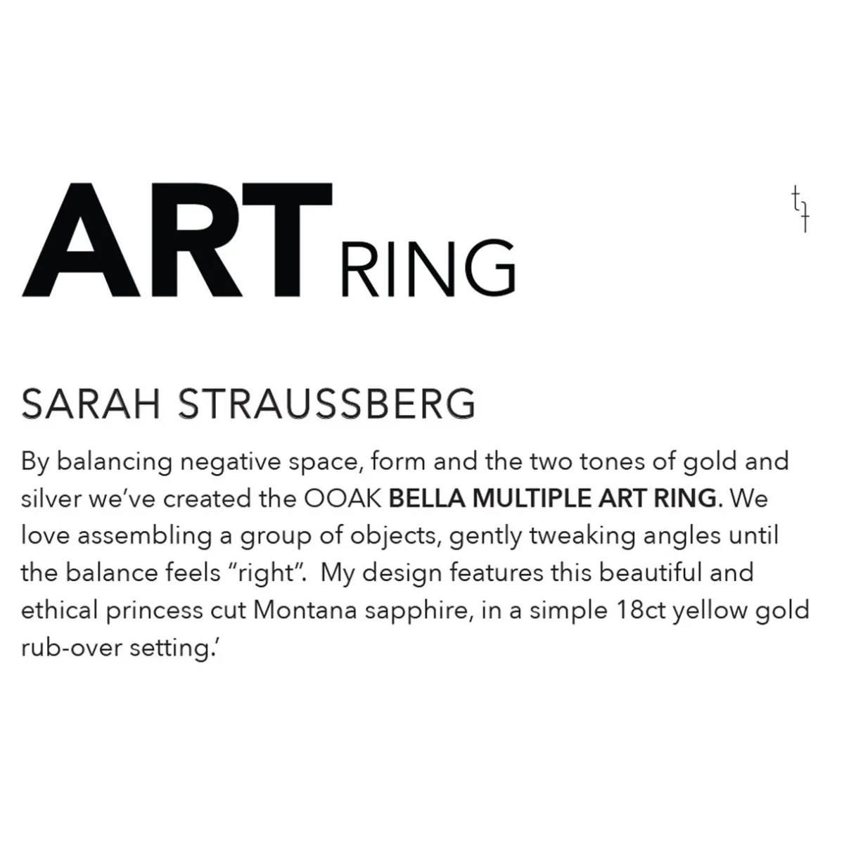Tomfoolery Bella Multiple Art Ring New