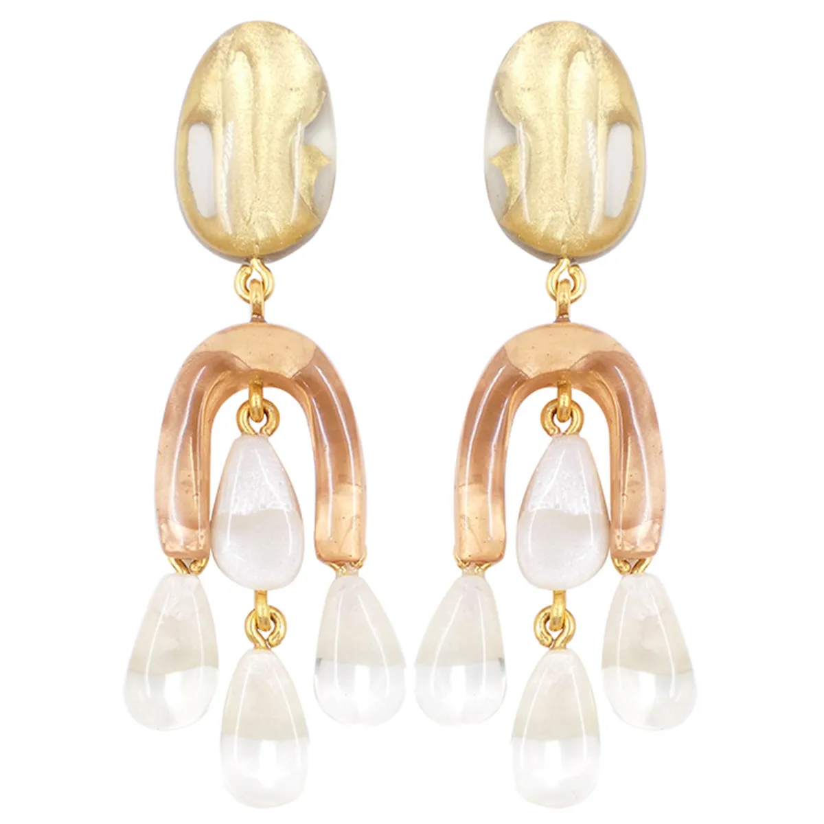Tomfoolery Benedicte Resin Earrings in Neutral Discount
