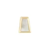 Tomfoolery Bezel Mother of Pearl Mini Trapezoid Stud Sale