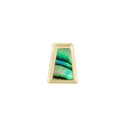 Tomfoolery Bezel Mother of Pearl Mini Trapezoid Stud Sale