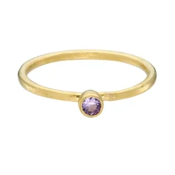 Tomfoolery Bezel Set Lilac Sapphire Solitaire Ring New