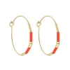 Tomfoolery Billie Tube Beaded Hoops Tangerine Discount