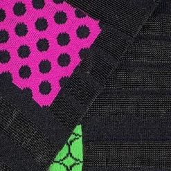 Tomfoolery Black & Multi Square Tulle Socks Online