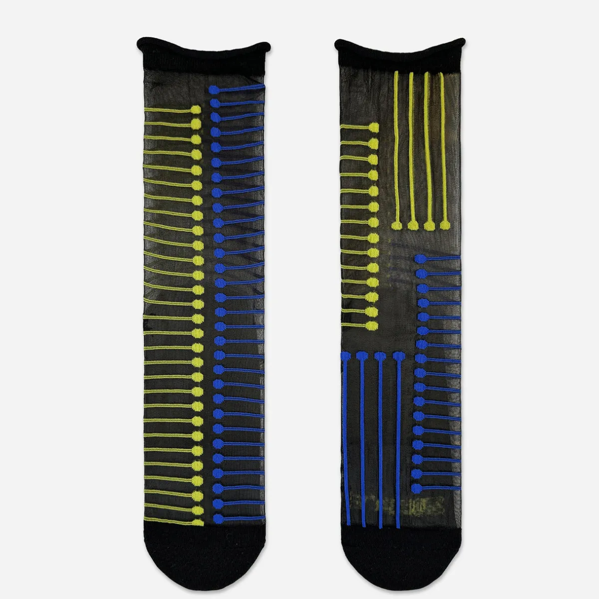 Tomfoolery Black & Neon Stripe Tulle Socks Clearance