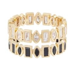 Tomfoolery Black Diamond Marquise & Baguette Eternity Ring Outlet
