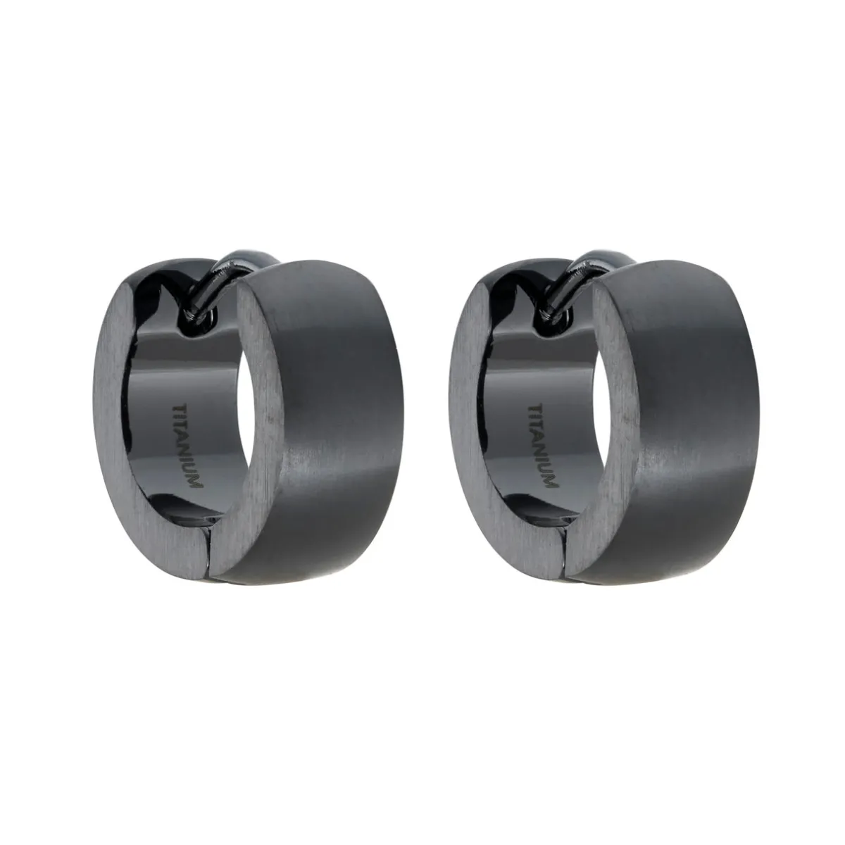 Tomfoolery Black Titanium Cuff Hoops New
