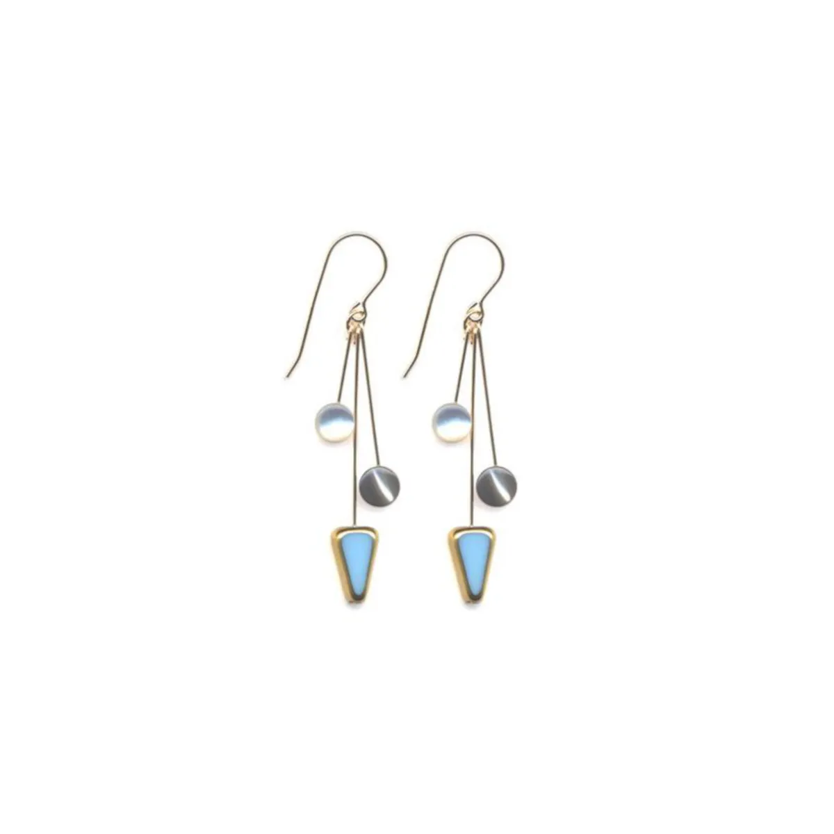Tomfoolery Blue Arrow Cluster with Mother of Pearl Drop Earrings Sale