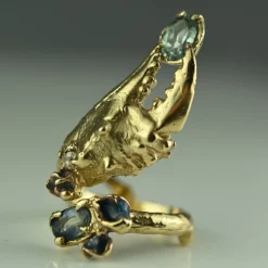 Tomfoolery Blue Coral Art Ring Outlet