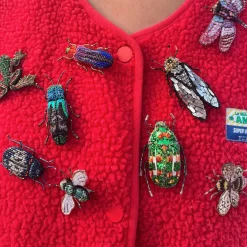Tomfoolery Blue Mint Beetle Brooch Outlet