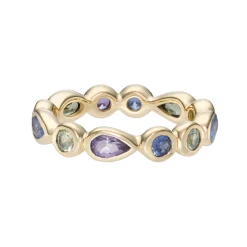 Tomfoolery Blue Mélange Mixed Cut Eternity Ring Outlet
