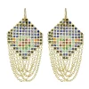 Tomfoolery Blue Multi Swagged Lantern Earrings Discount