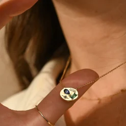 Tomfoolery Blue Night Market Signet Necklace Online