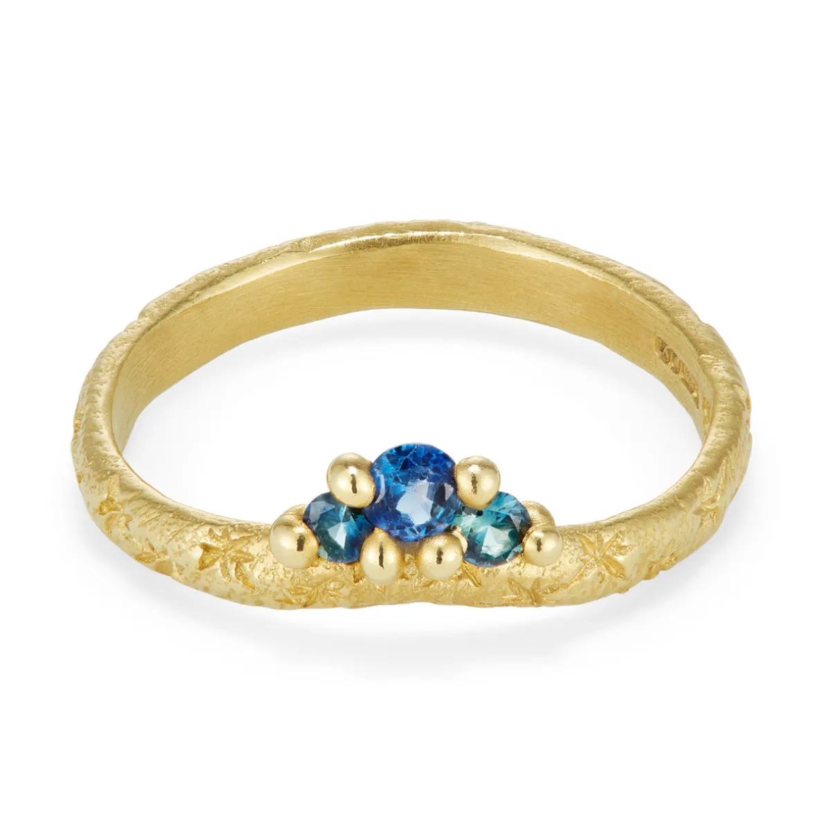 Tomfoolery Blue Sapphire Crest Band Online