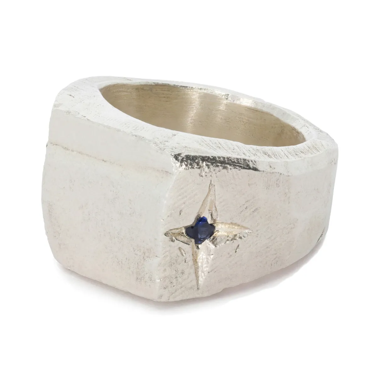 Tomfoolery Blue Sapphire Magnum Signet Ring Sale