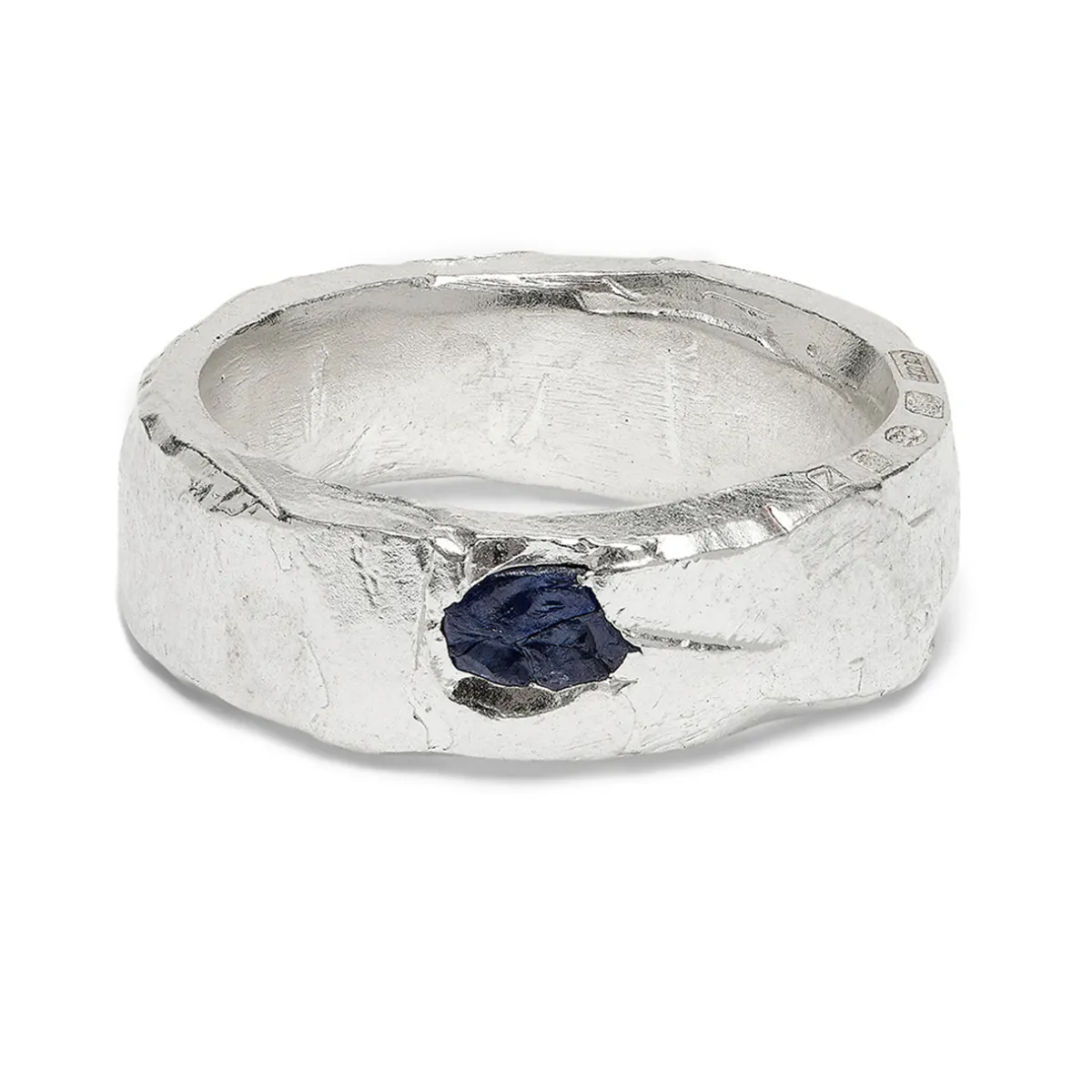 Tomfoolery Blue Sapphire Rustic Una Ring Hot