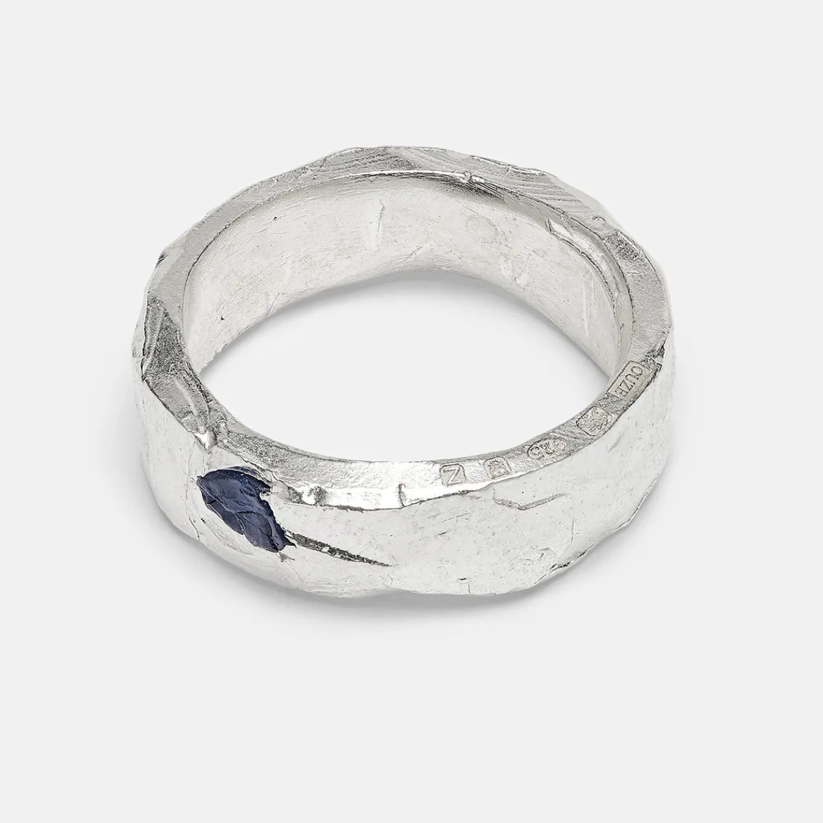 Tomfoolery Blue Sapphire Rustic Una Ring Hot