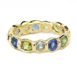 Tomfoolery Blue Scalloped Eternity Band Discount