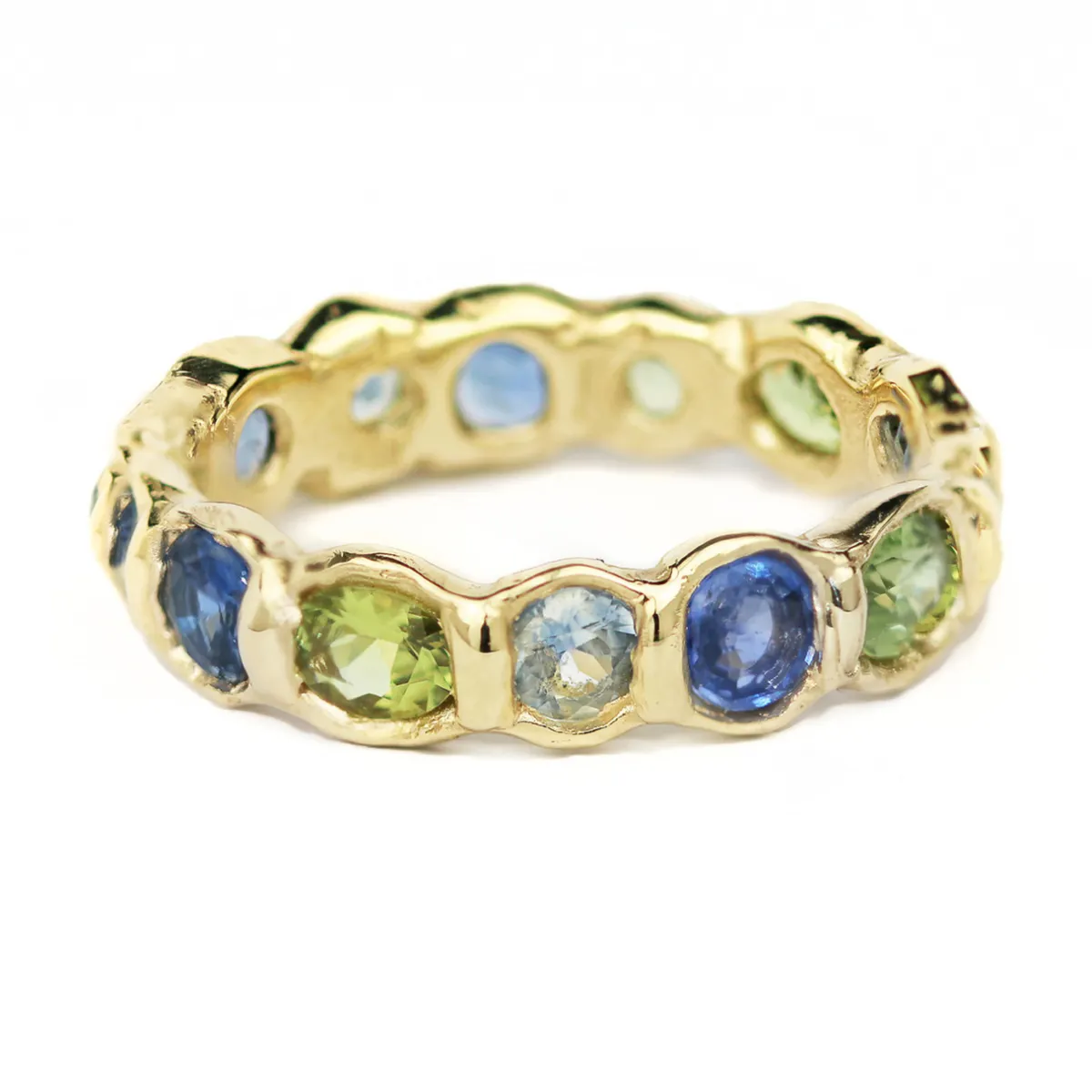 Tomfoolery Blue Scalloped Eternity Band Discount