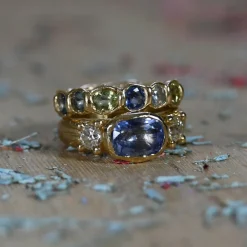 Tomfoolery Blue Scalloped Eternity Band Discount