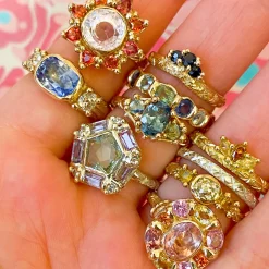 Tomfoolery Blue Scalloped Eternity Band Discount