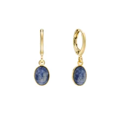 Tomfoolery Blue Sodalite Cabochon Hoops Best